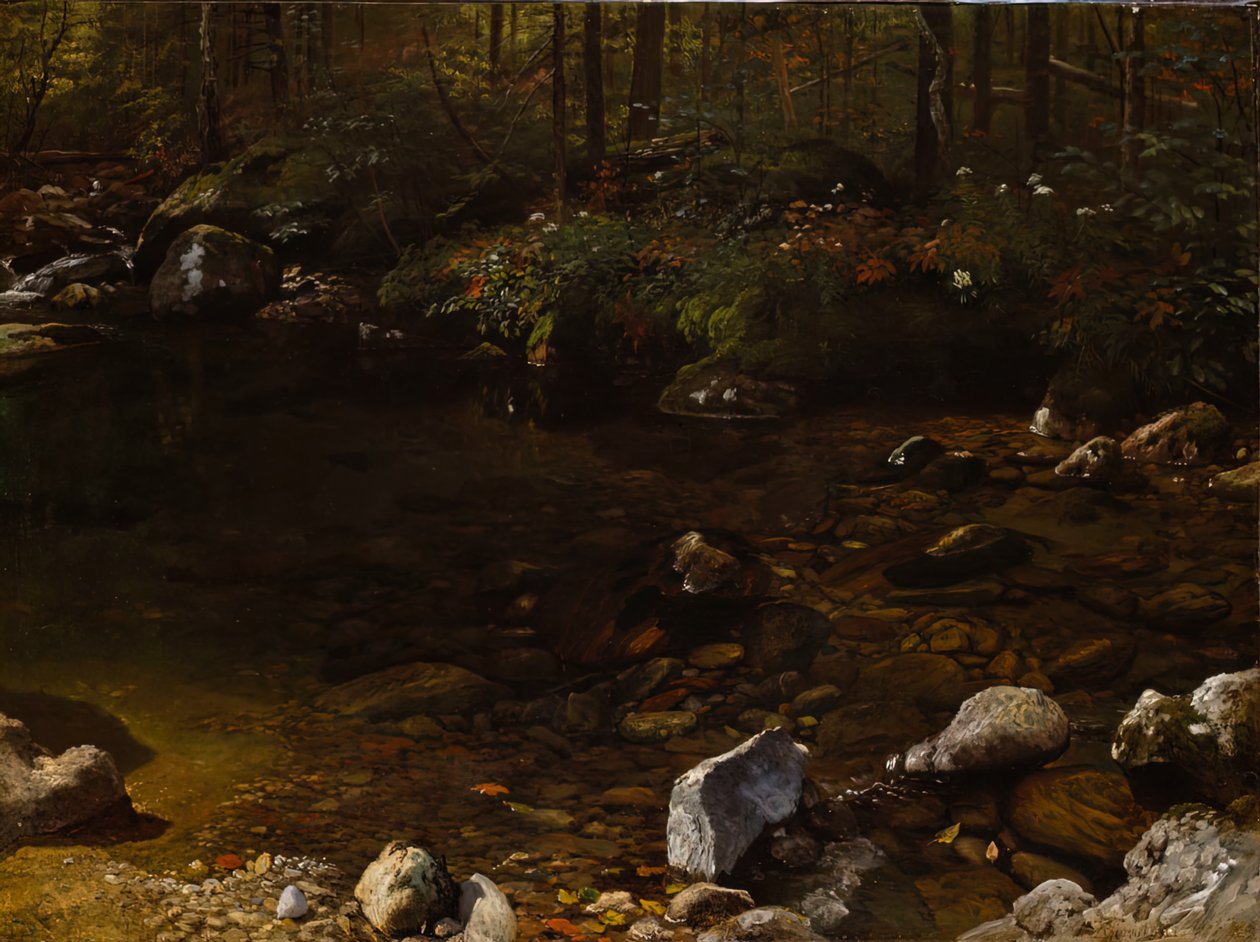Zacieniony basen, Białe Góry, New Hampshire, ok. 1930 r. 1869. autorstwa Albert Bierstadt