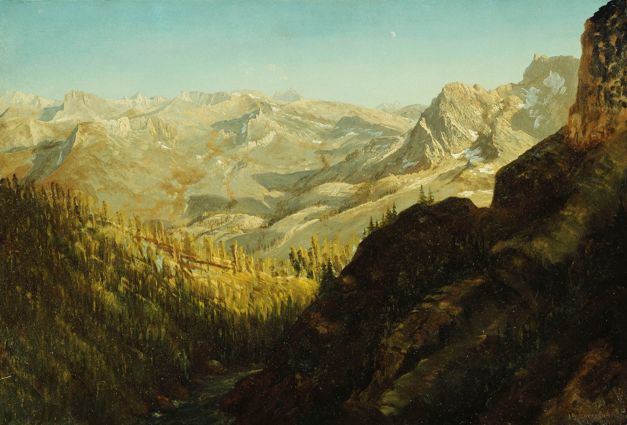 Góry Sierra Nevada, Kalifornia, autorstwa Albert Bierstadt