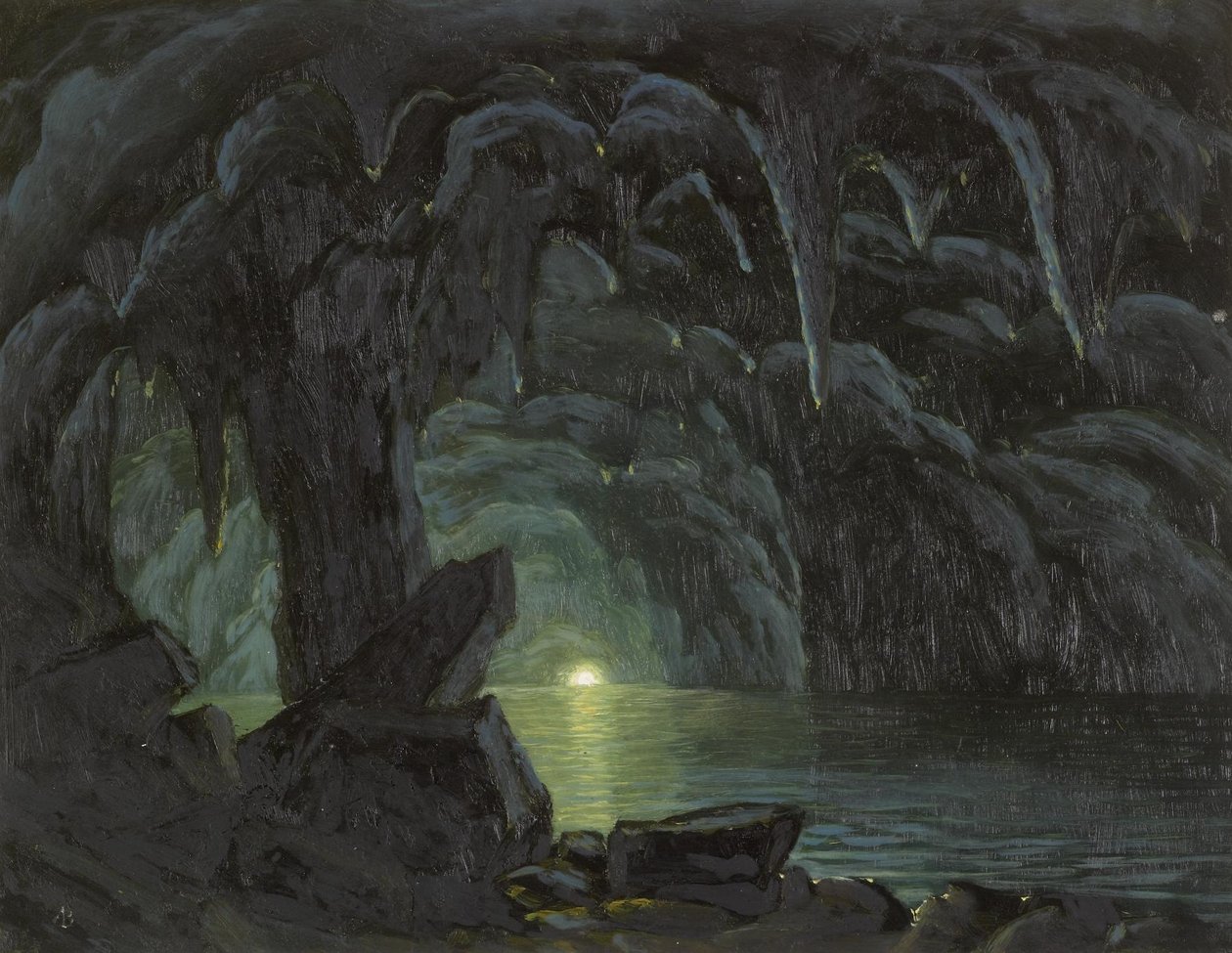 Błękitna Grota, Capri autorstwa Albert Bierstadt