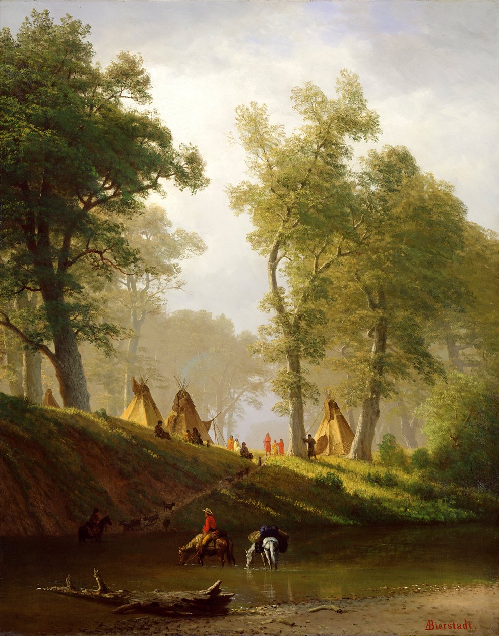 Wilcza rzeka, Kansas, ok.1859 autorstwa Albert Bierstadt