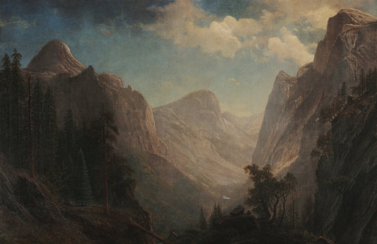 Widok w dolinie Yosemite autorstwa Albert Bierstadt