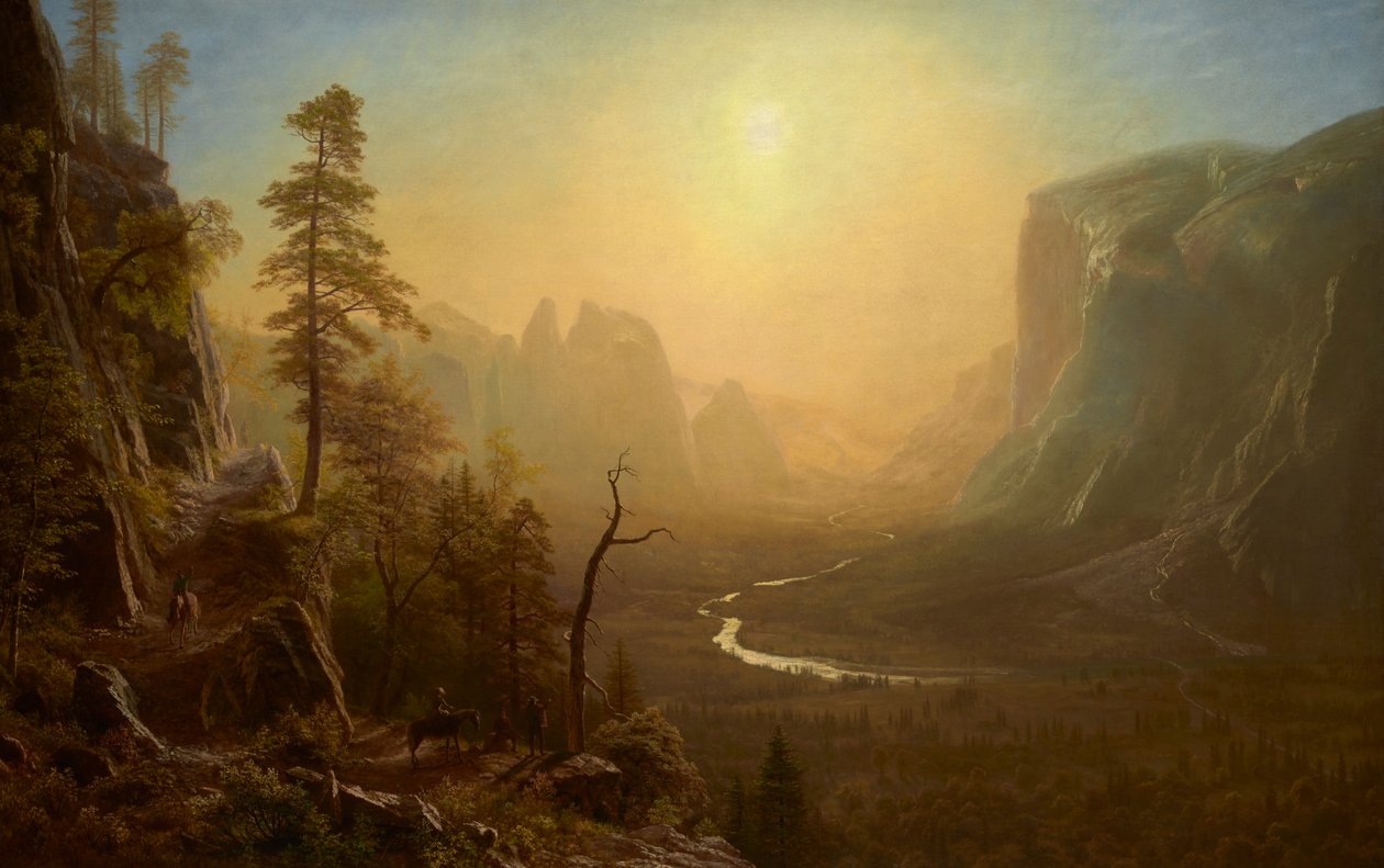 Dolina Yosemite, szlak Glacier Point autorstwa Albert Bierstadt