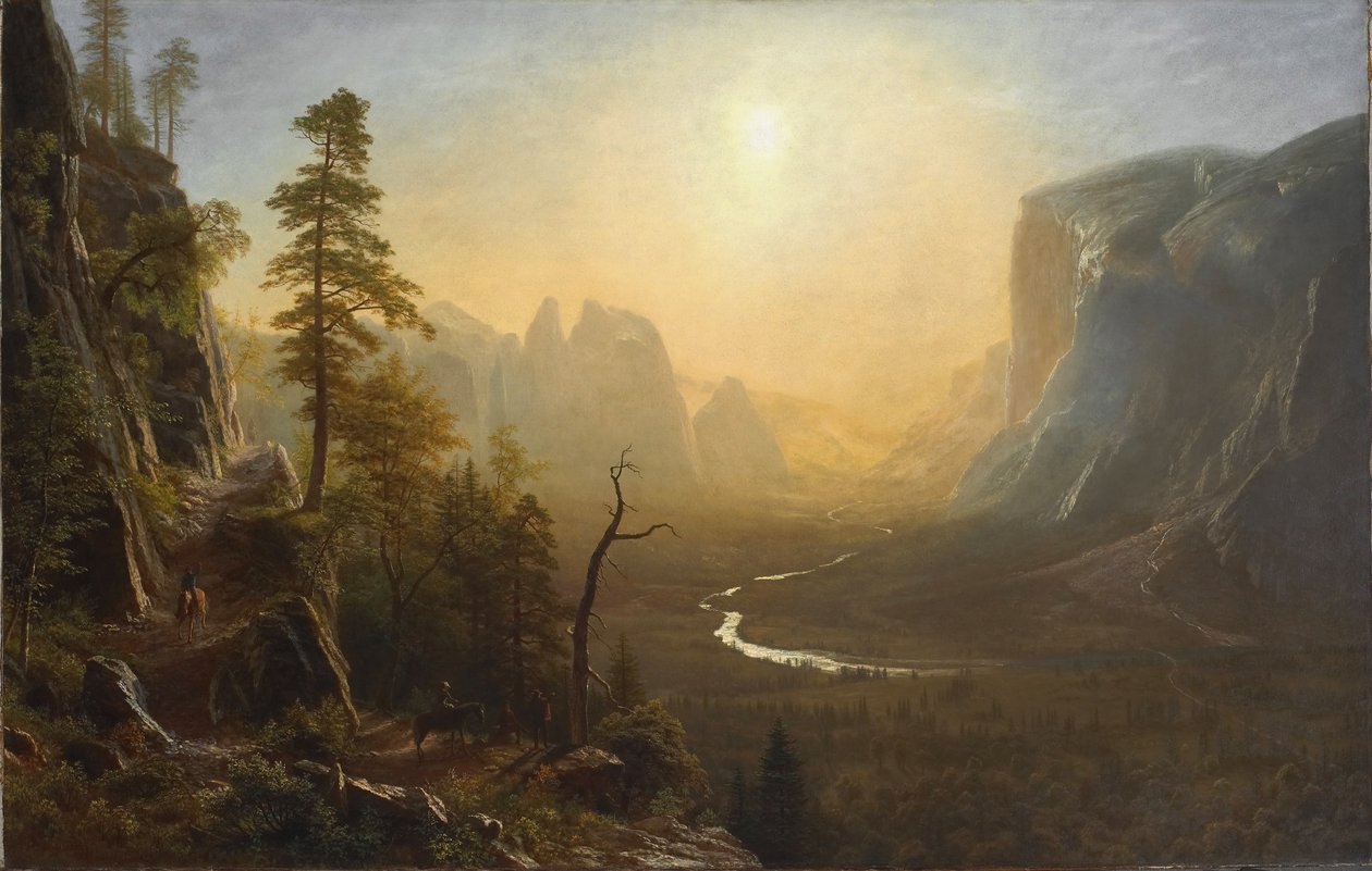 Dolina Yosemite, Szlak Glacier Point, ok. 1873 r. autorstwa Albert Bierstadt