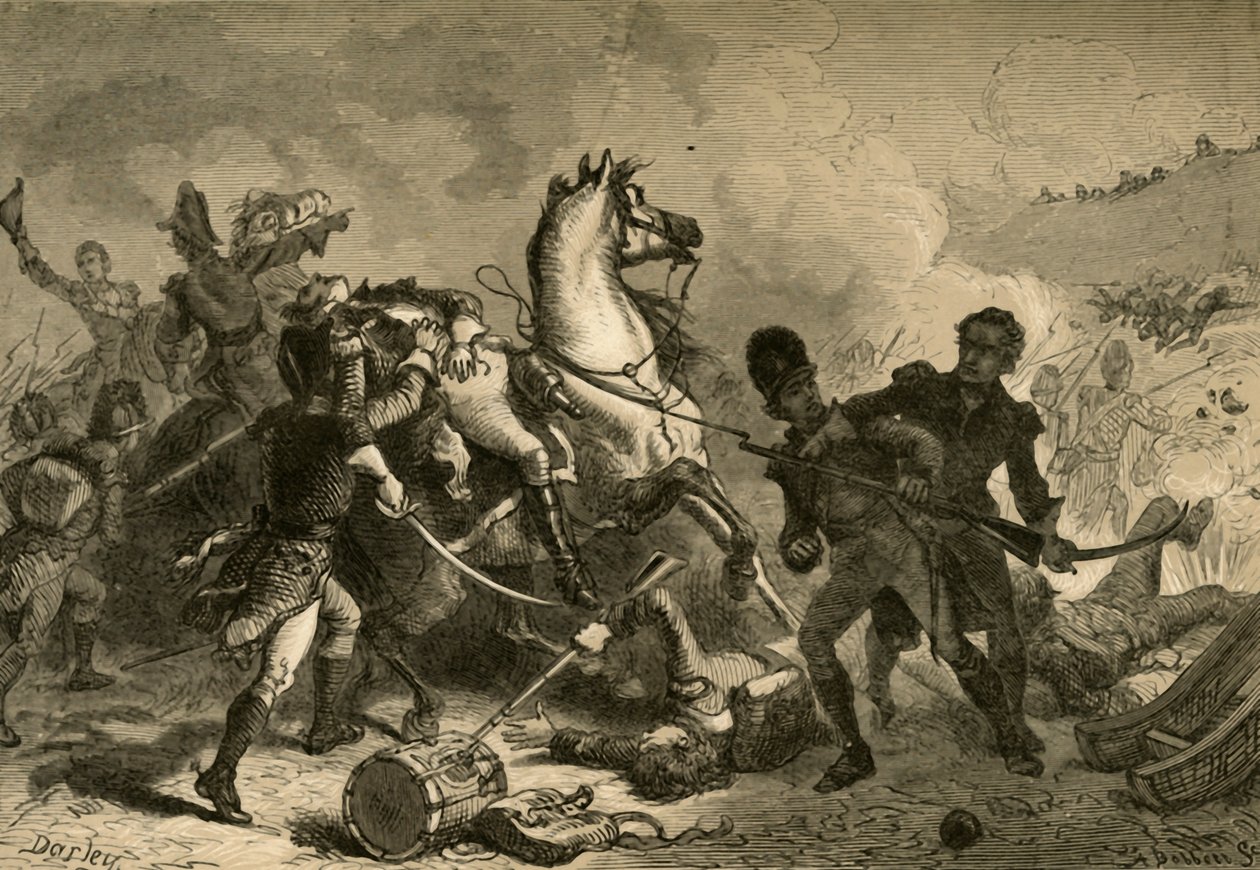 Bitwa o Nowy Orlean - Śmierć generała Pakenhama, 1878. autorstwa Albert Bobbett