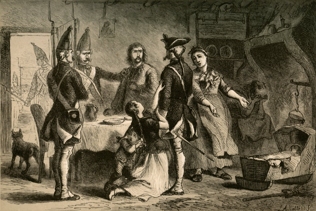 Pobór żołnierzy niemieckich do służby w Ameryce, 1877. autorstwa Albert Bobbett