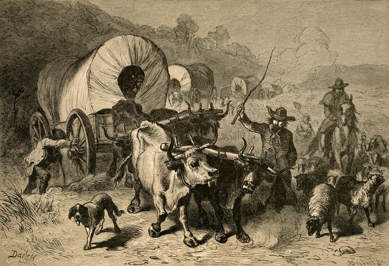 Emigracja do Kraju Zachodniego, 1877. autorstwa Albert Bobbett