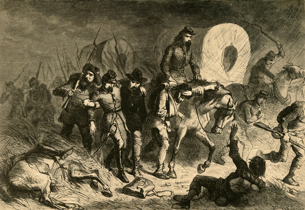 Wycofanie się konfederatów z Szilo, 1878. autorstwa Albert Bobbett