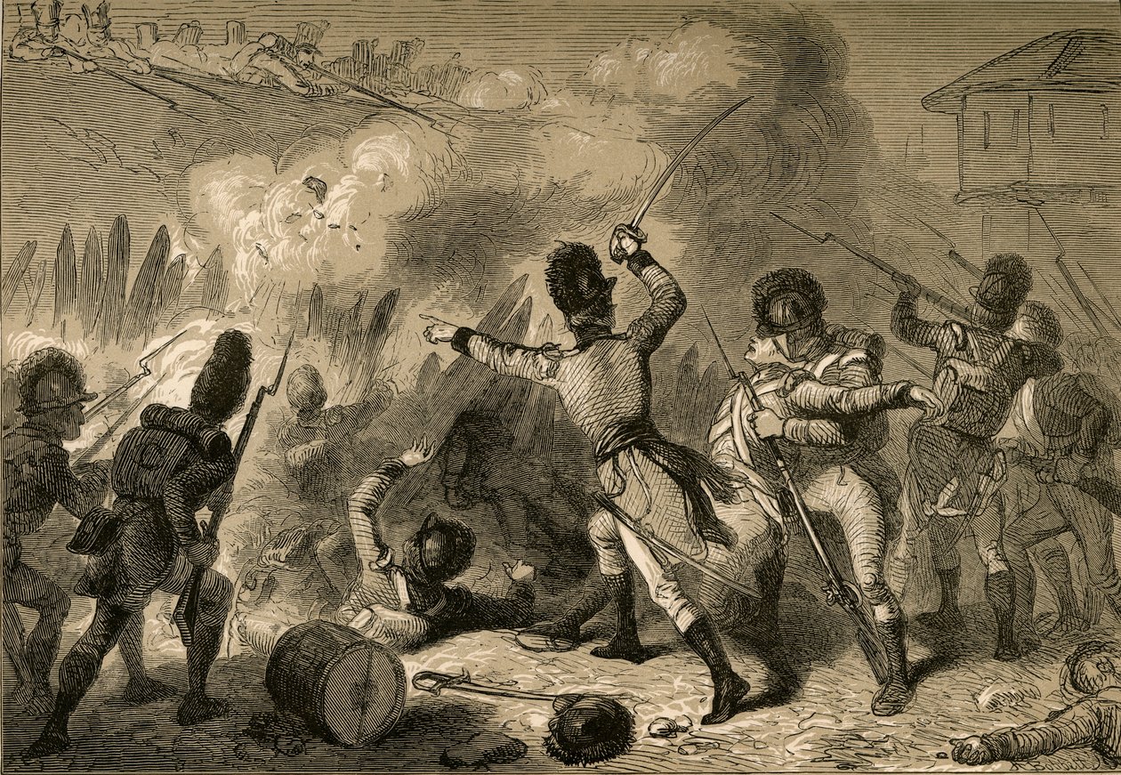 Brytyjczycy odparli w Fort Stephenson, 1878. autorstwa Albert Bobbett