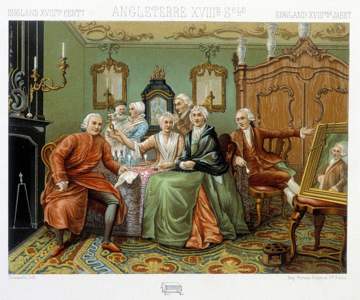 Angielska burżua w ich wnętrzu autorstwa Albert Charles August Racinet