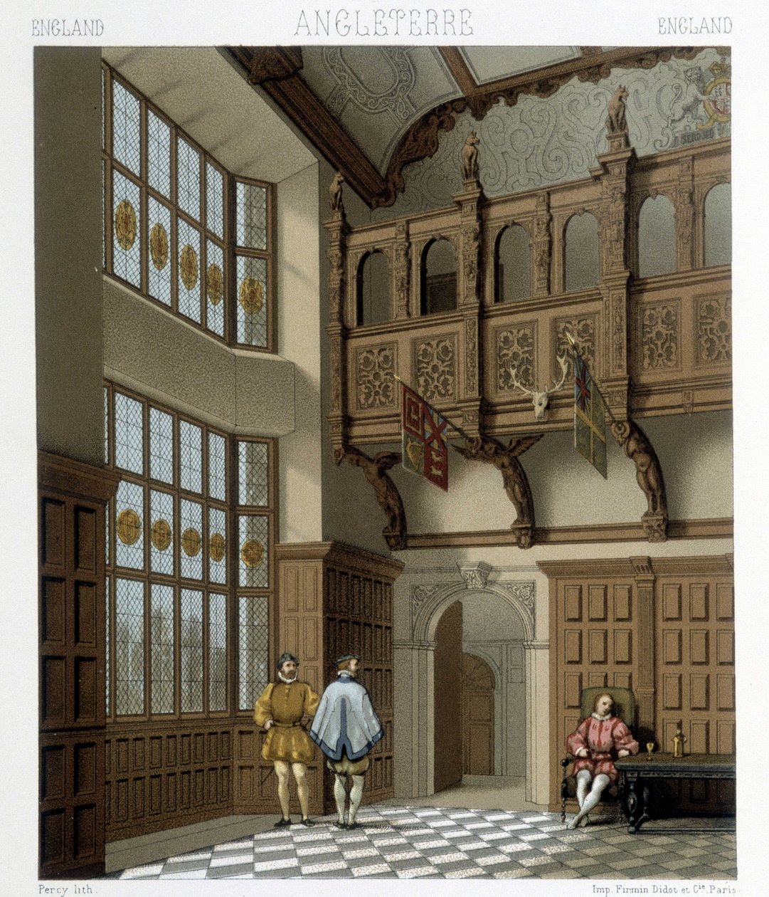 Stroje weneckie z XVII wieku. Ilustracja w „Strój historyczny” Racquet autorstwa Albert Charles August Racinet