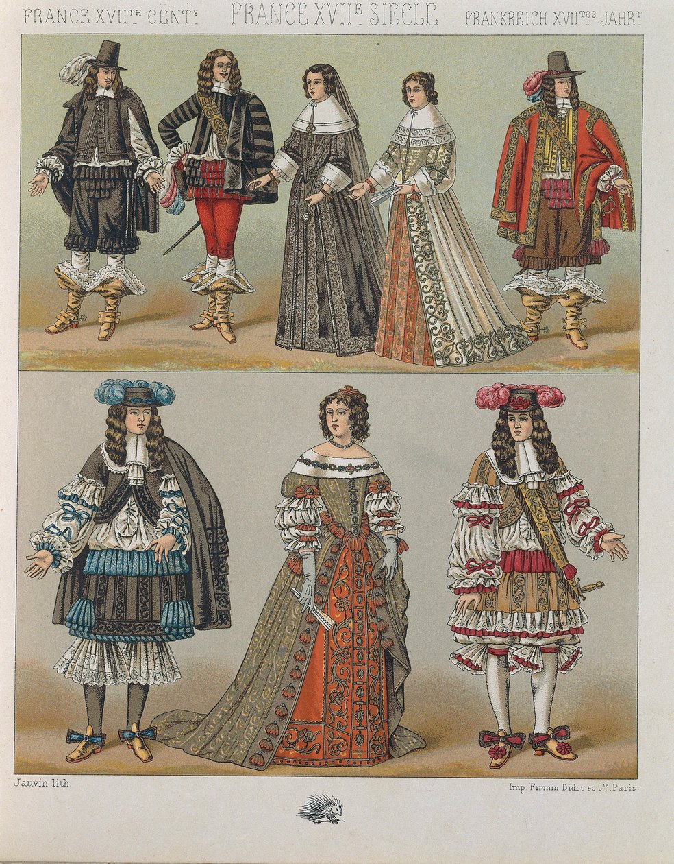 „Le Costume History” (Cała historia kostiumów) Auguste Racinet, tom V autorstwa Albert Charles August Racinet