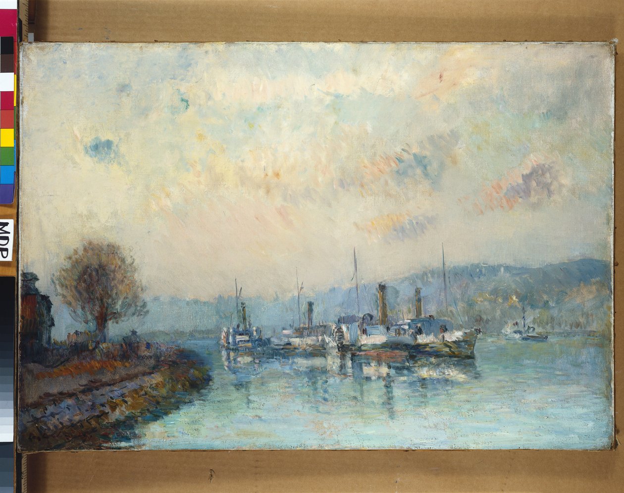 Z Boathouse, przedmieścia Rouen autorstwa Albert Charles Lebourg