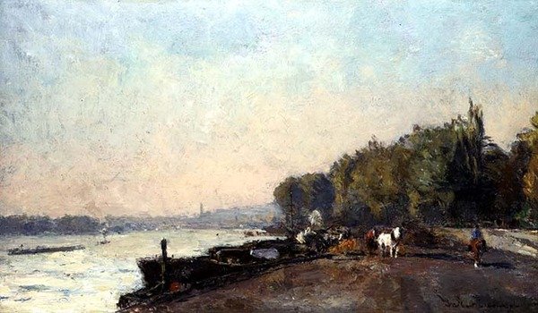 Suresnes jesienią (olej na płótnie) autorstwa Albert Charles Lebourg