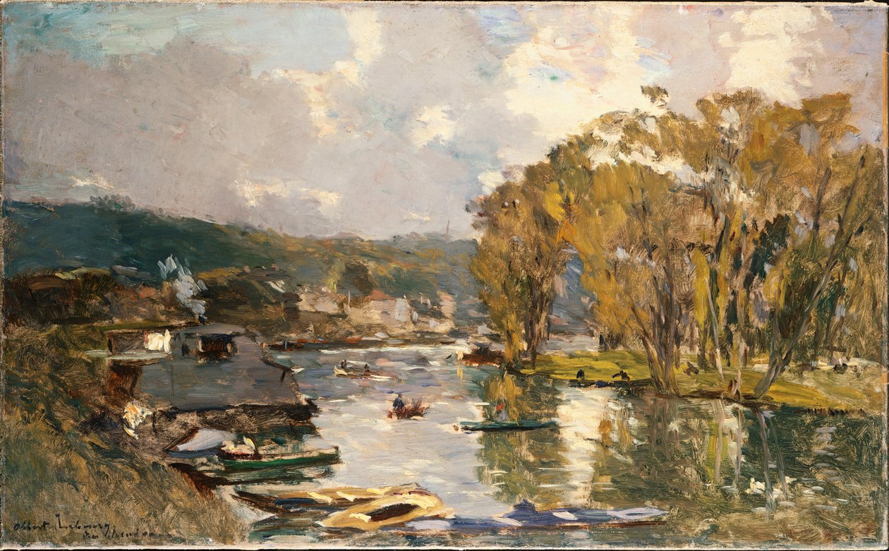Mała odnoga Sekwany w Bas-Meudon w jesienny wieczór, 1893 autorstwa Albert Charles Lebourg