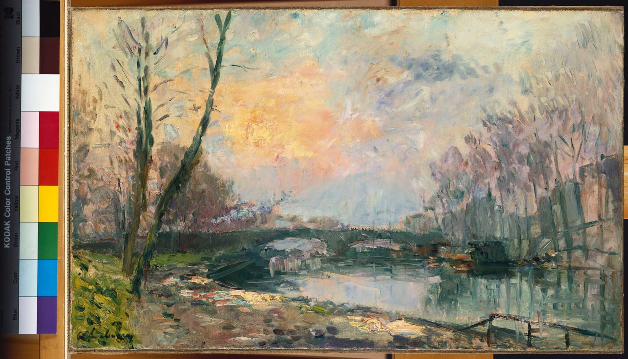 Widok na Sekwanę, Paryż autorstwa Albert Charles Lebourg
