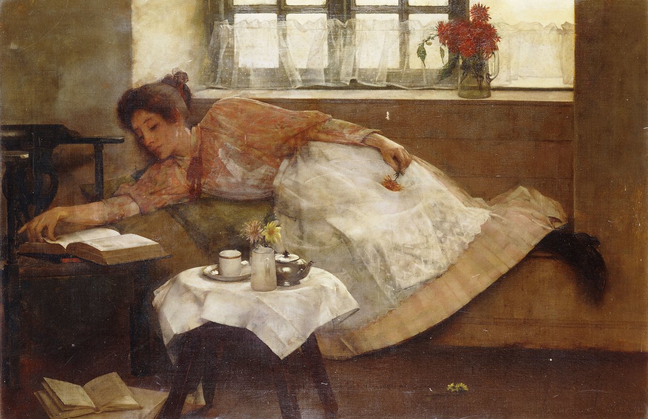 Odpoczynek przy herbacie, 1892 autorstwa Albert Chevallier Tayler