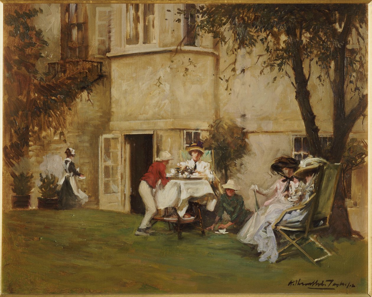 Herbata w ogrodzie autorstwa Albert Chevallier Tayler
