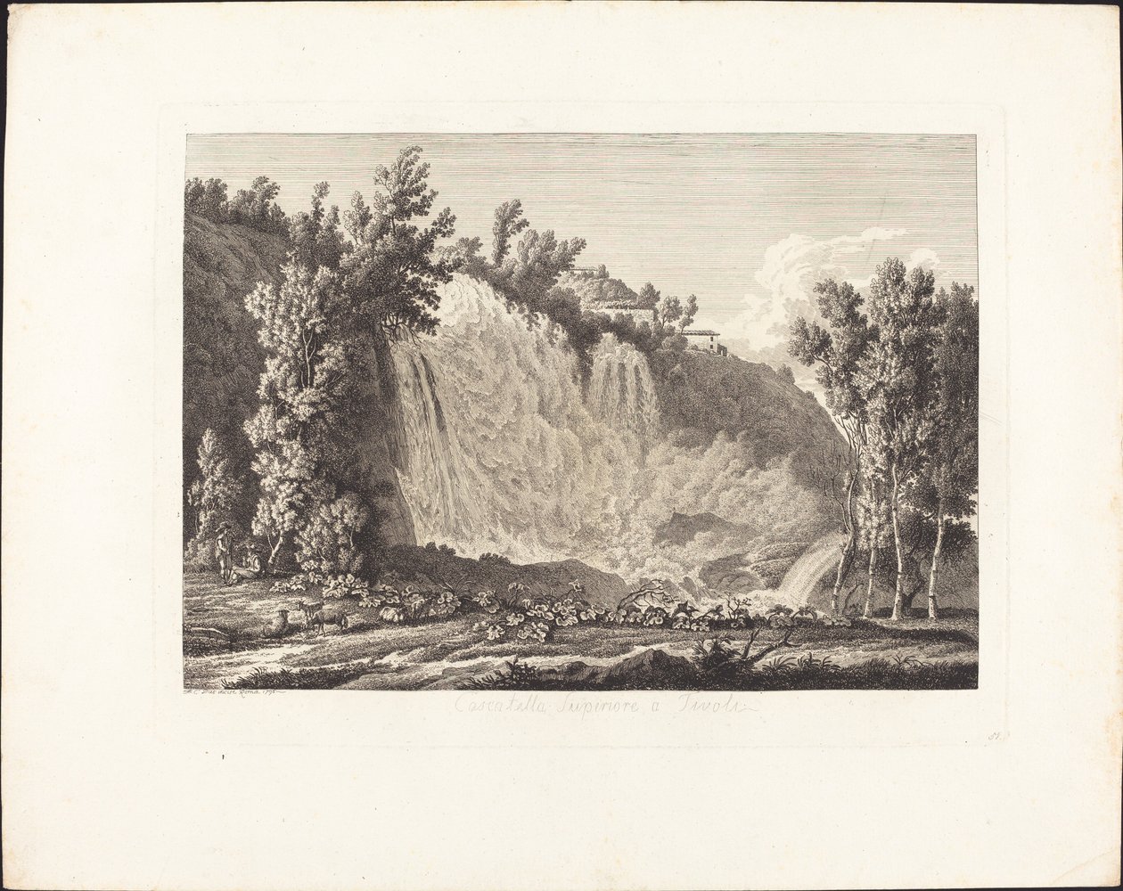 Cascatella Superiore w Tivoli autorstwa Albert Christoph Dies