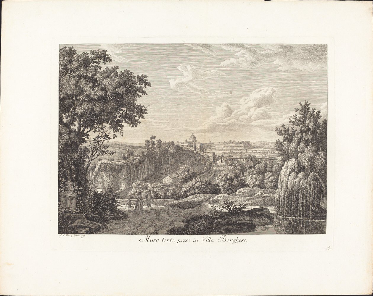 Niewłaściwa ściana, zrobiona w Villa Borghese autorstwa Albert Christoph Dies