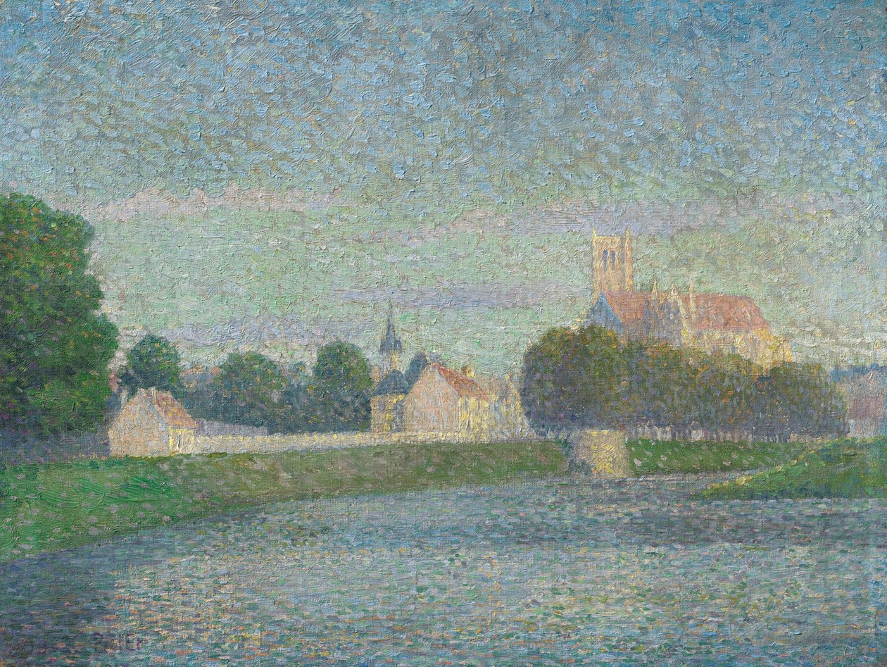 Morgen auf der Marne in Meaux Poranek nad Marną w Meaux autorstwa Albert Dubois-Pillet