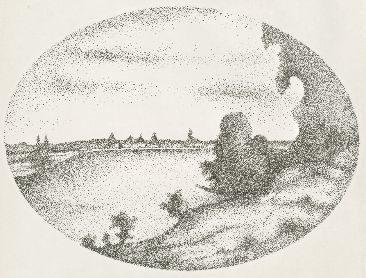 Krajobraz rzeki autorstwa Albert Dubois Pillet