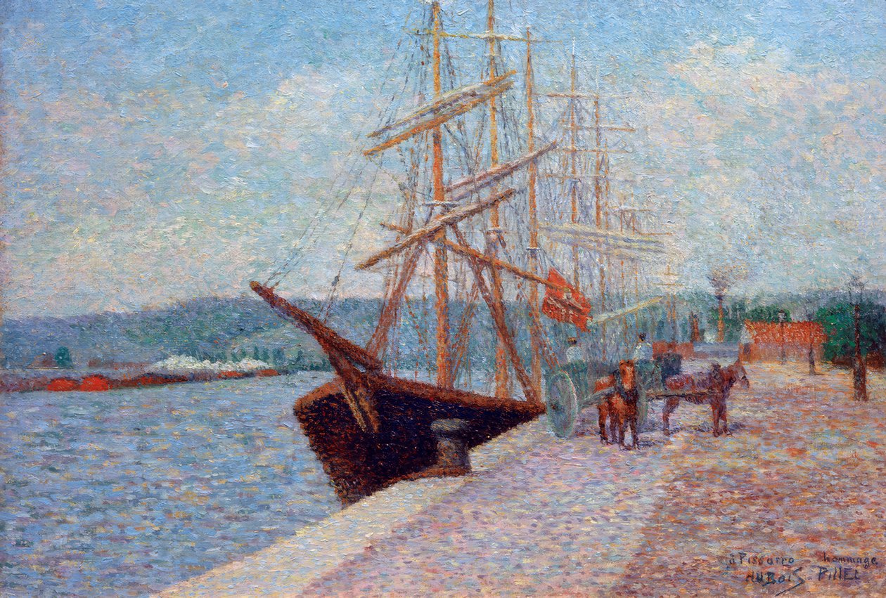 Quai de Lesseps - Rouen autorstwa Albert Dubois Pillet