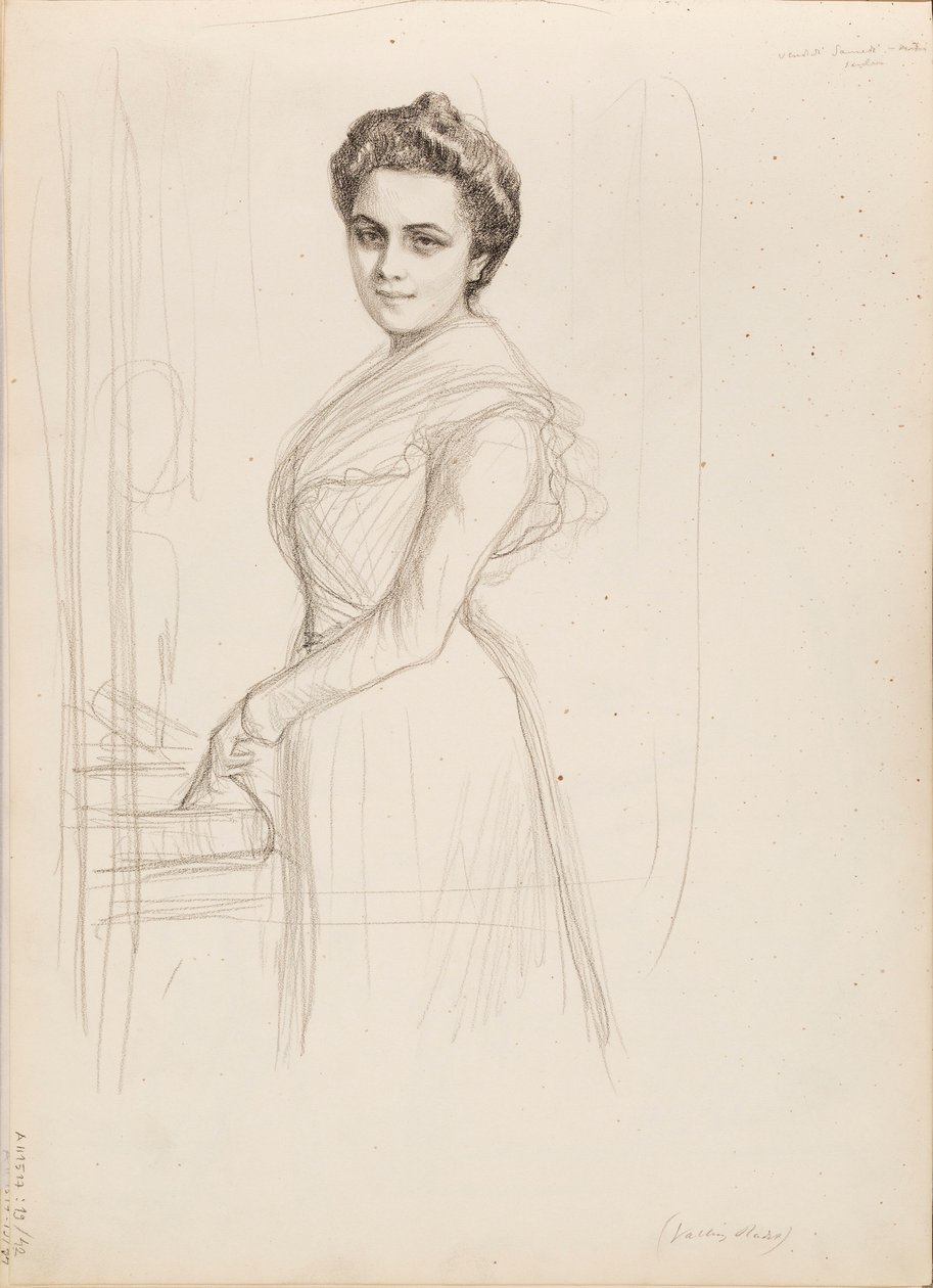 Camille Vallery-Radot, szkic do portretu autorstwa Albert Edelfelt