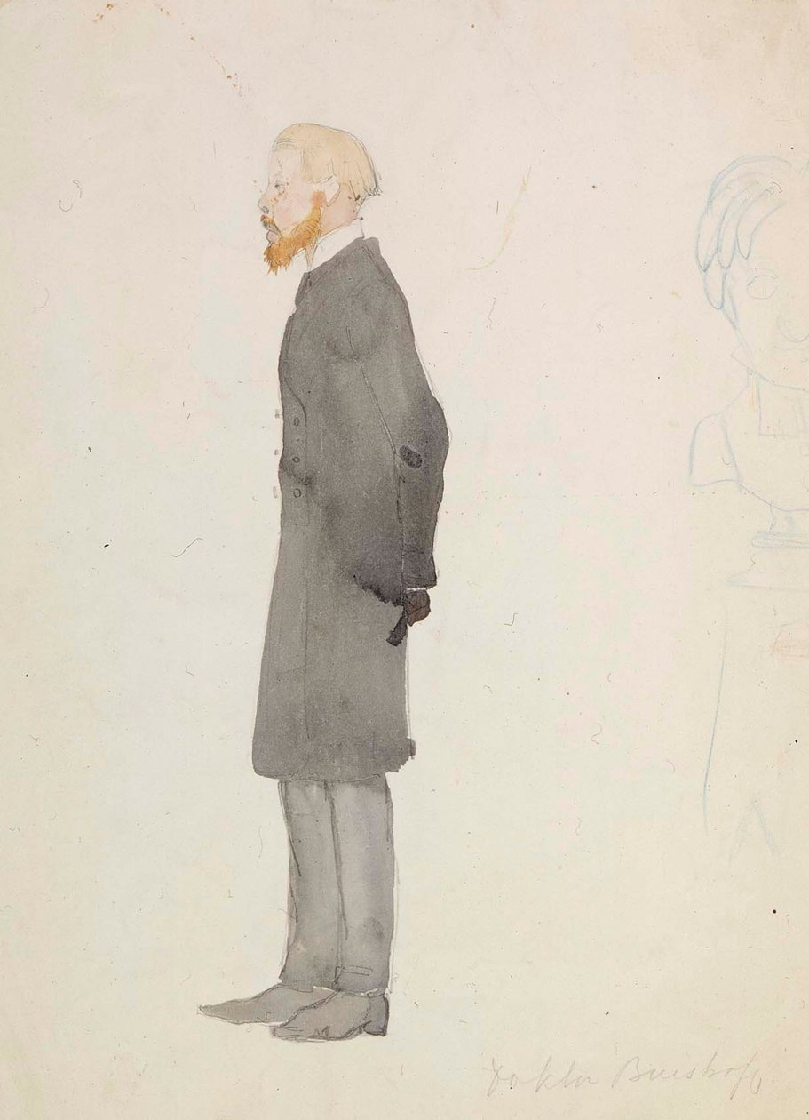 Karykatura doktora Buistroffa autorstwa Albert Edelfelt