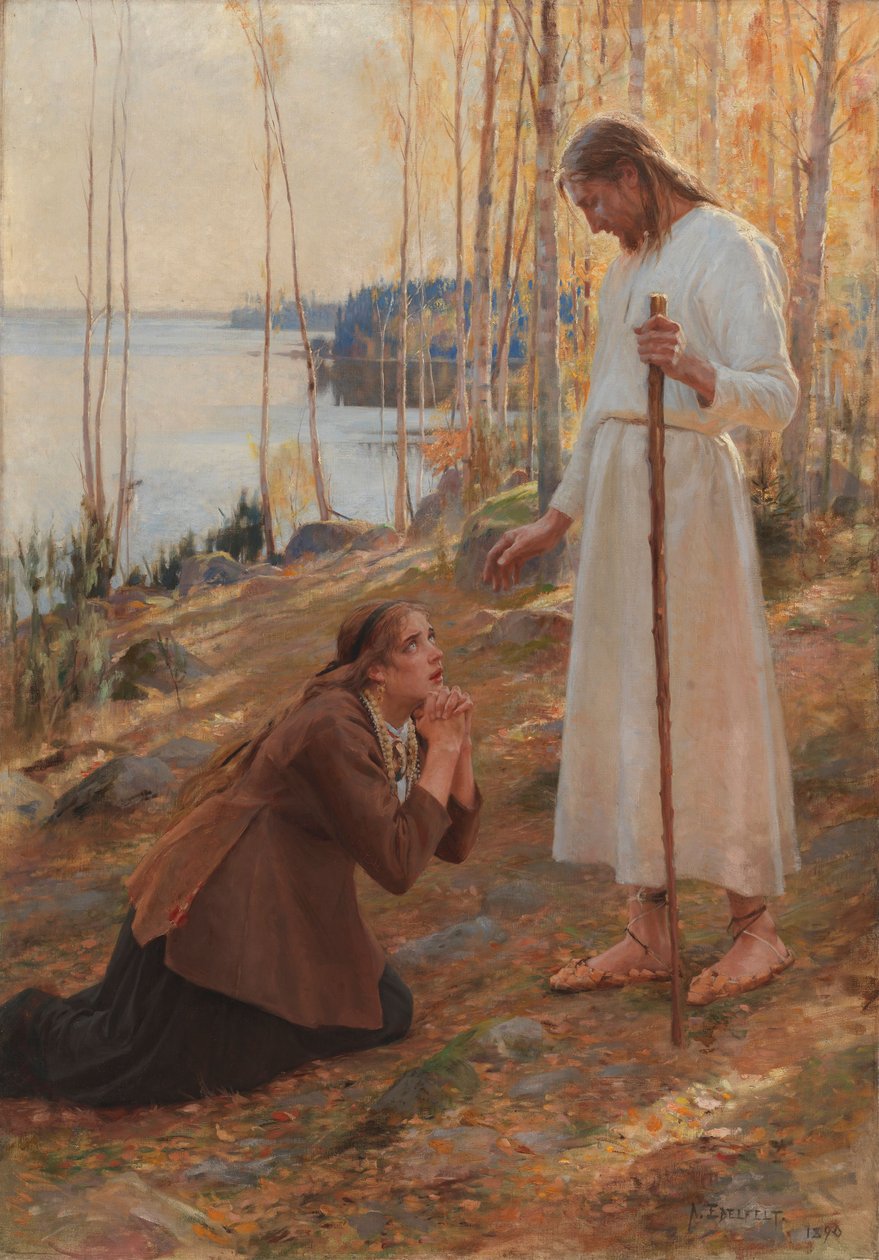 Chrystus i Maria Magdalena – fińska legenda autorstwa Albert Edelfelt
