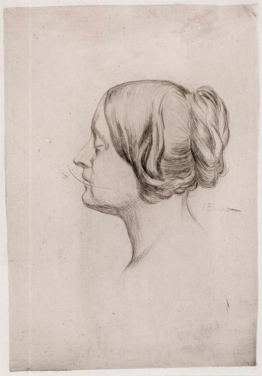 Głowa kobiety autorstwa Albert Edelfelt