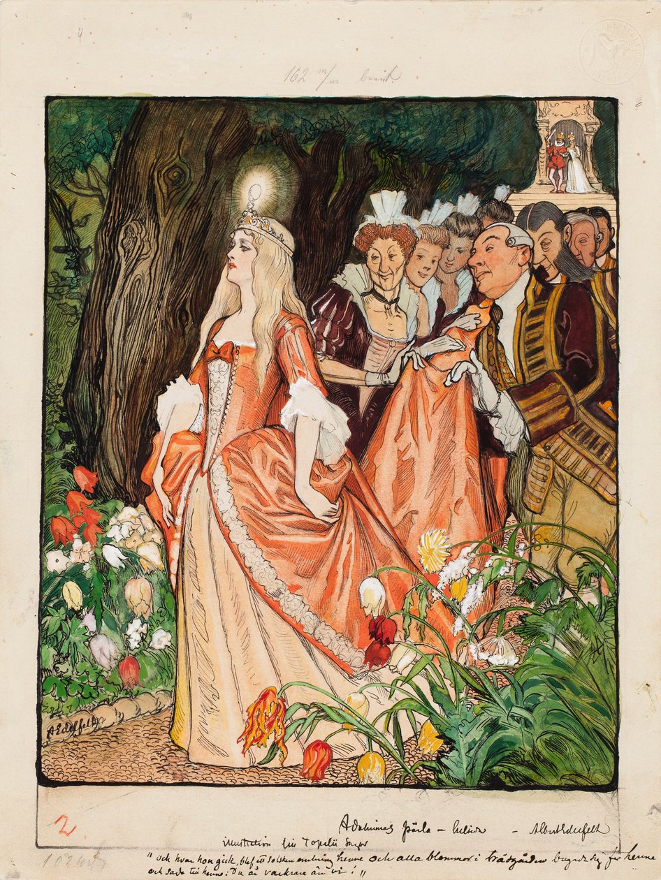 Ilustracja przedstawiająca Perłę Adalminy autorstwa Albert Edelfelt