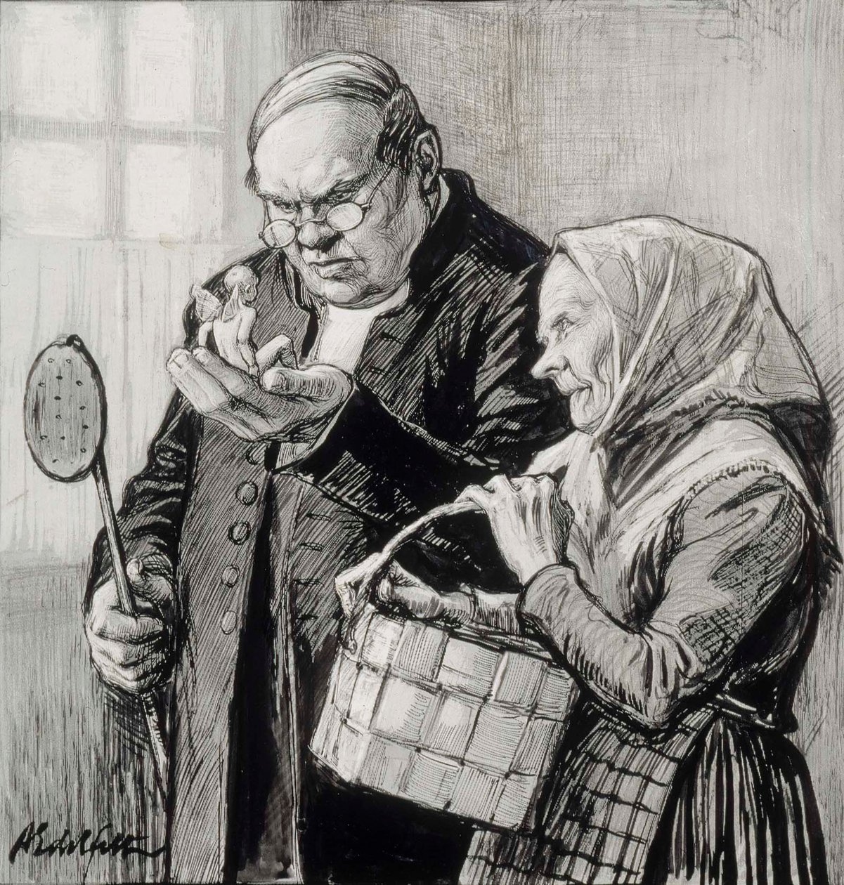 Ilustracja małego geniusza autorstwa Albert Edelfelt