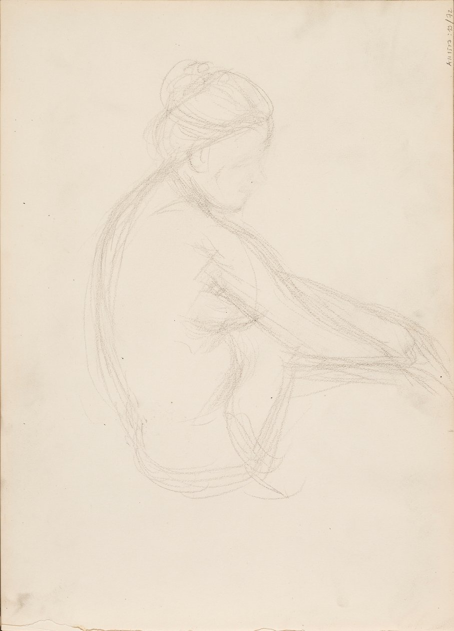 Siedzenie nago autorstwa Albert Edelfelt