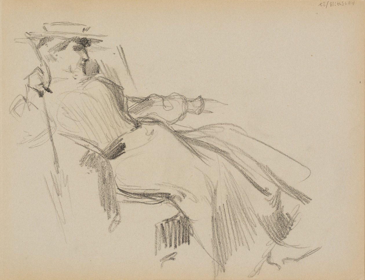Siedząca kobieta autorstwa Albert Edelfelt