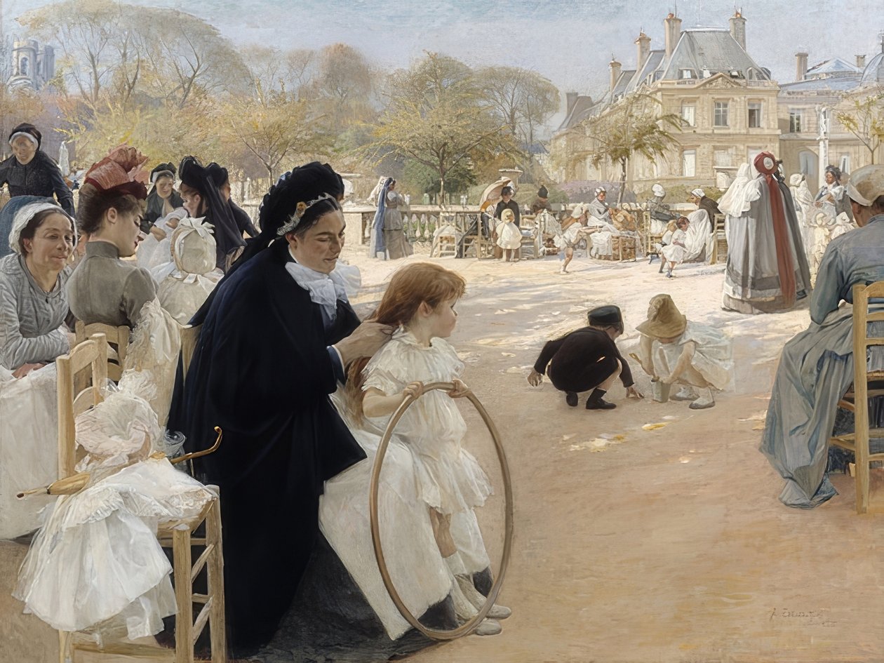 Ogrody Luksemburskie, Paryż. 1887 autorstwa Albert Gustaf Aristides Edelfelt
