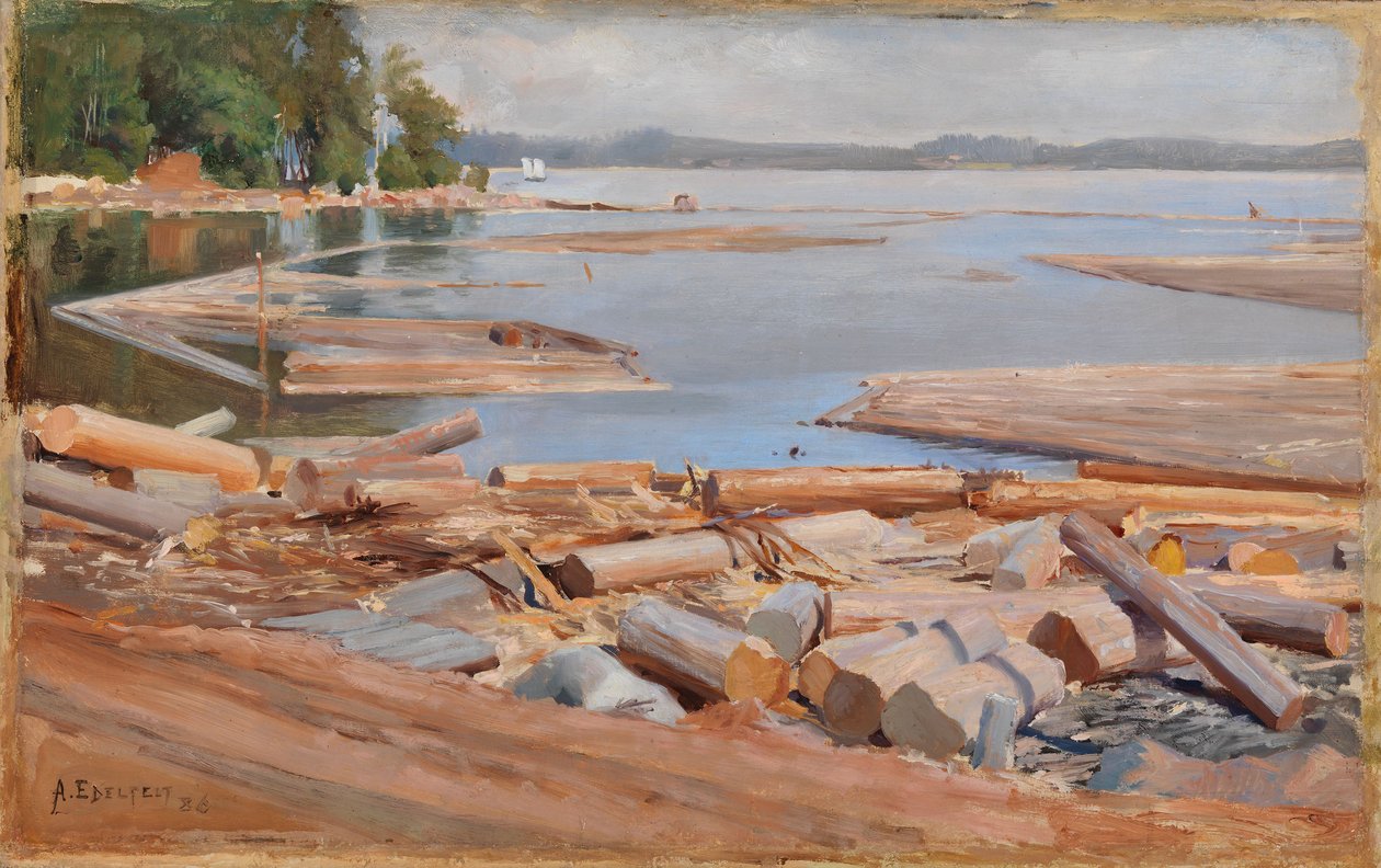 Tratwa z bali autorstwa Albert Edelfelt