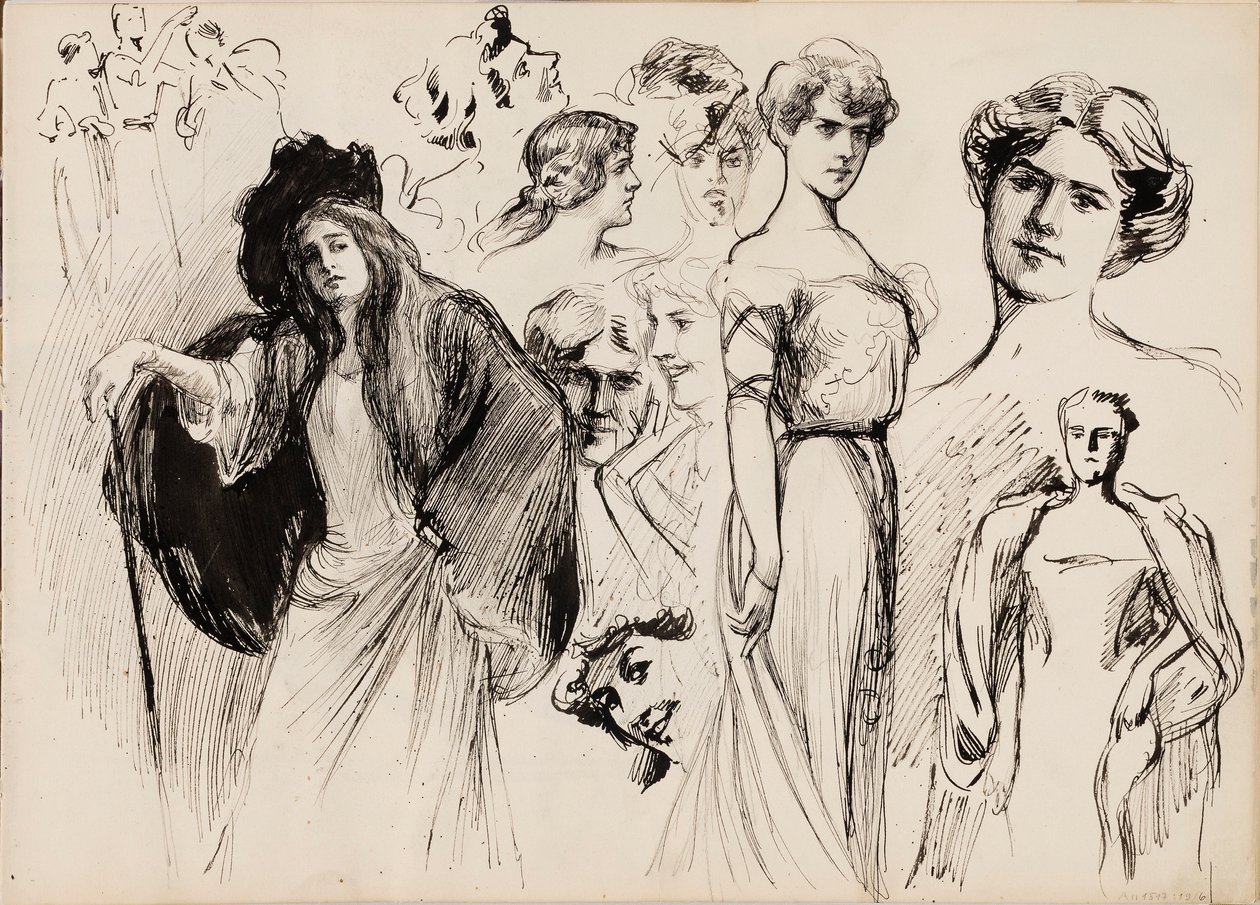 Postacie kobiece autorstwa Albert Edelfelt