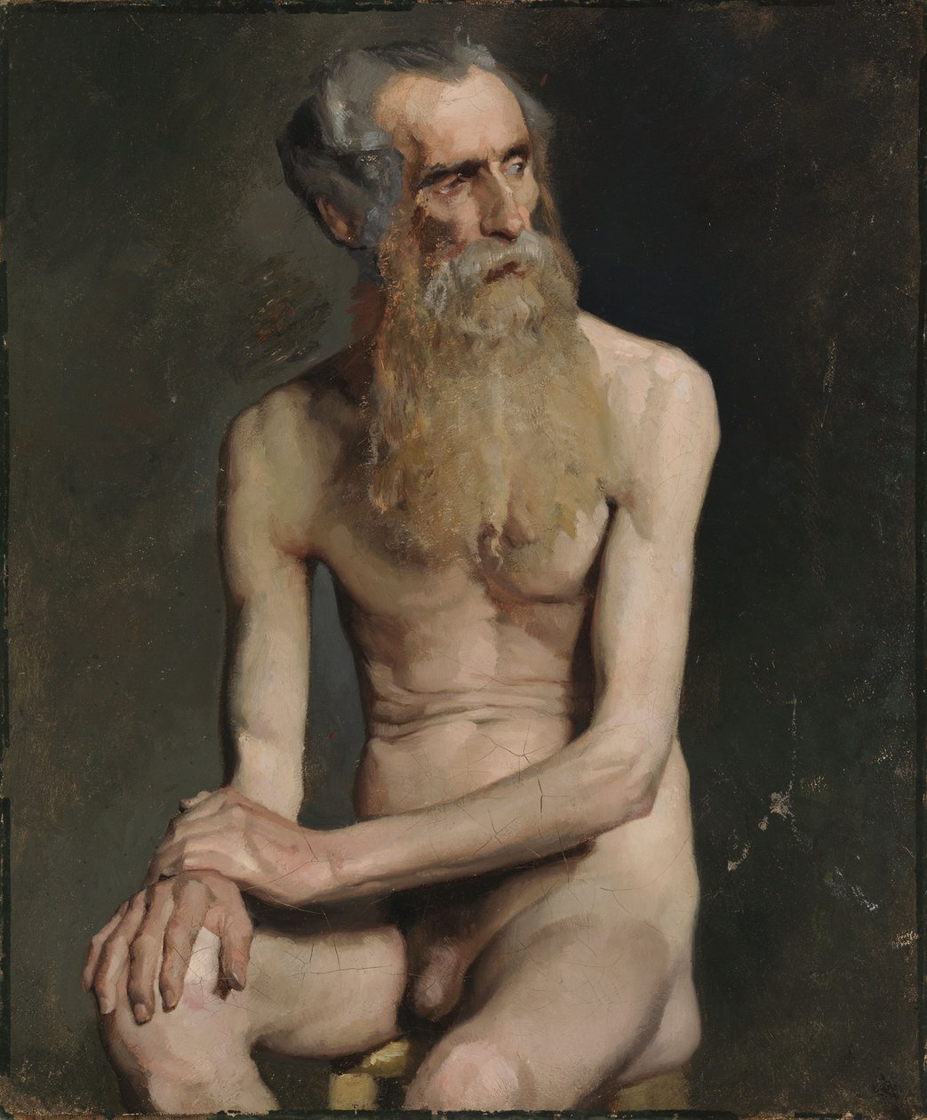Siedzący starzec, studium akademickie autorstwa Albert Edelfelt