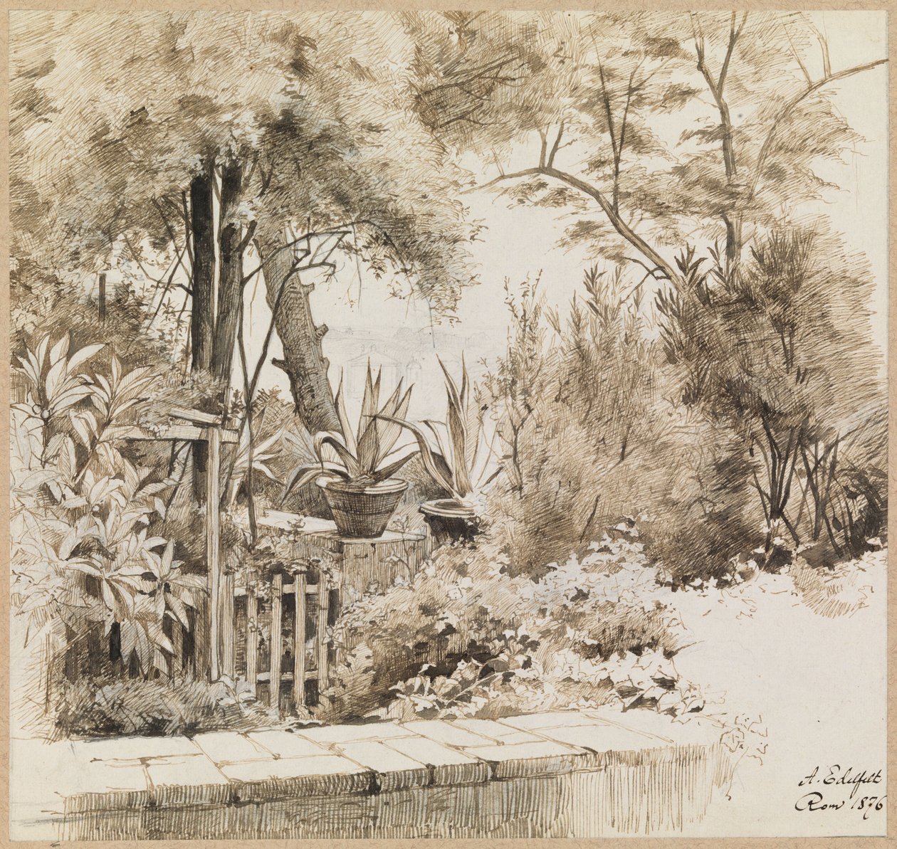 Park w Rzymie autorstwa Albert Edelfelt