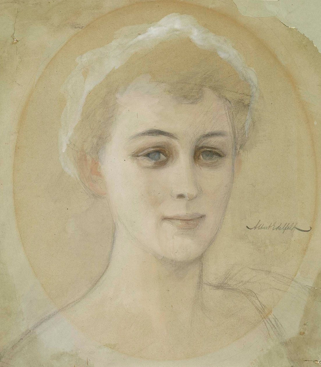 Studium portretowe baronowej Naomi (Emi) de la Chapelle autorstwa Albert Edelfelt