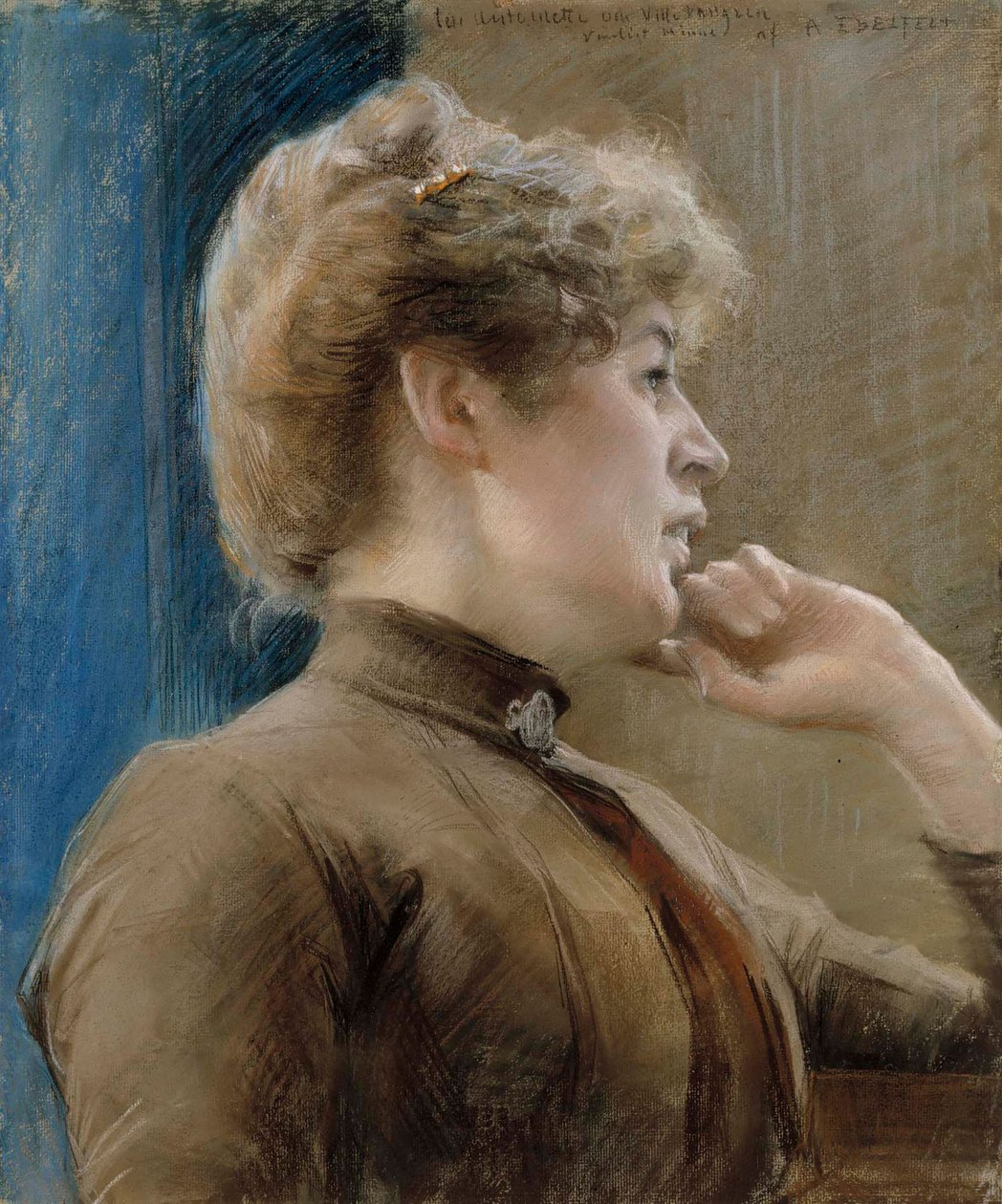 Portret Antoinette Vallgren autorstwa Albert Edelfelt