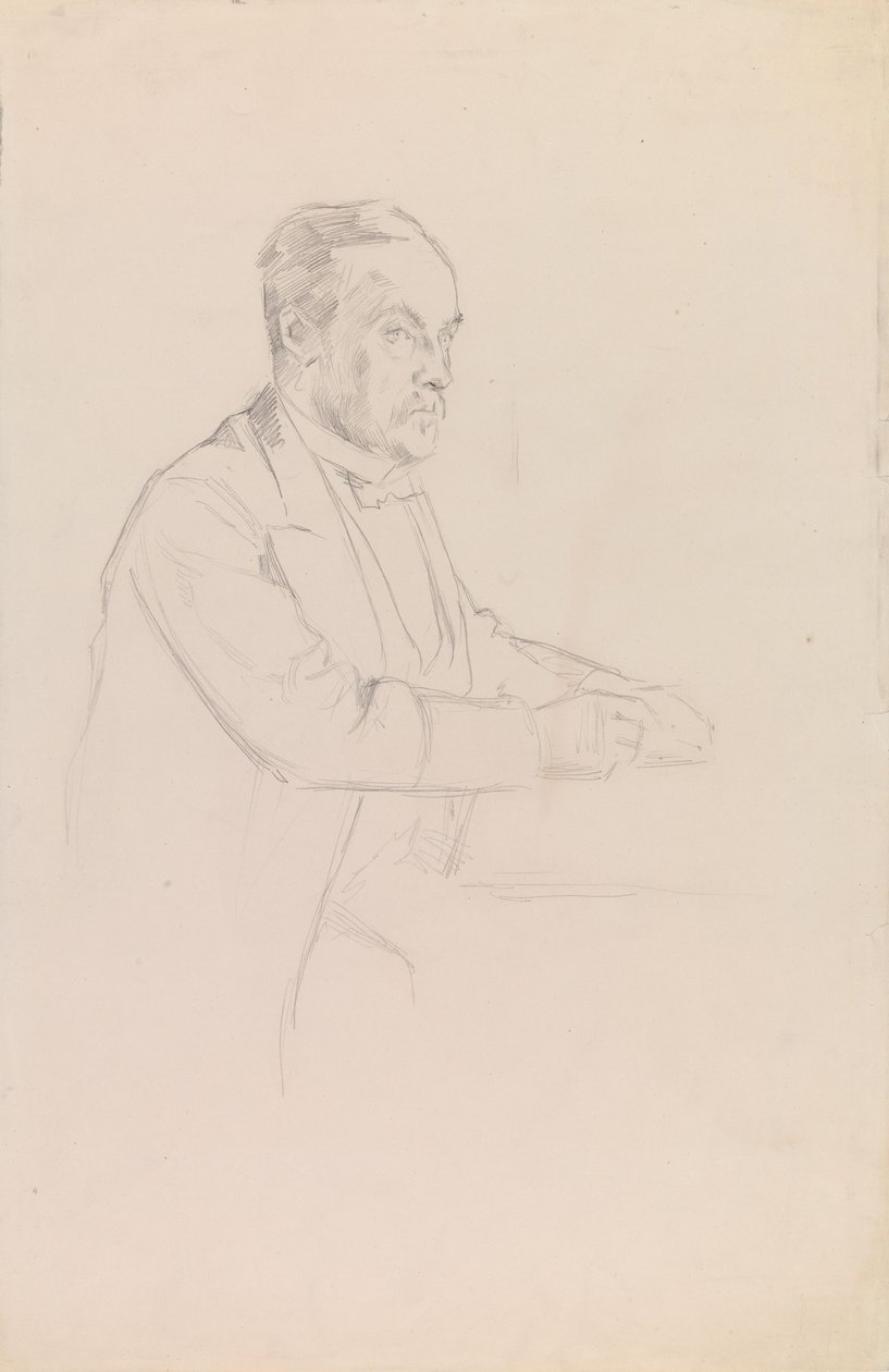 Portret Louisa Pasteura, szkic autorstwa Albert Edelfelt