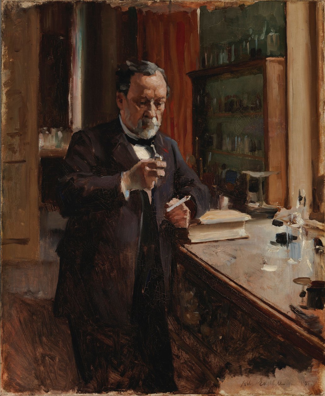 Portret Louisa Pasteura, szkic autorstwa Albert Edelfelt