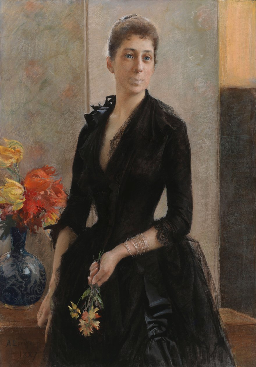 Portret Mme Weissgerber de Stragewicz, później Mme R. Berenger autorstwa Albert Edelfelt