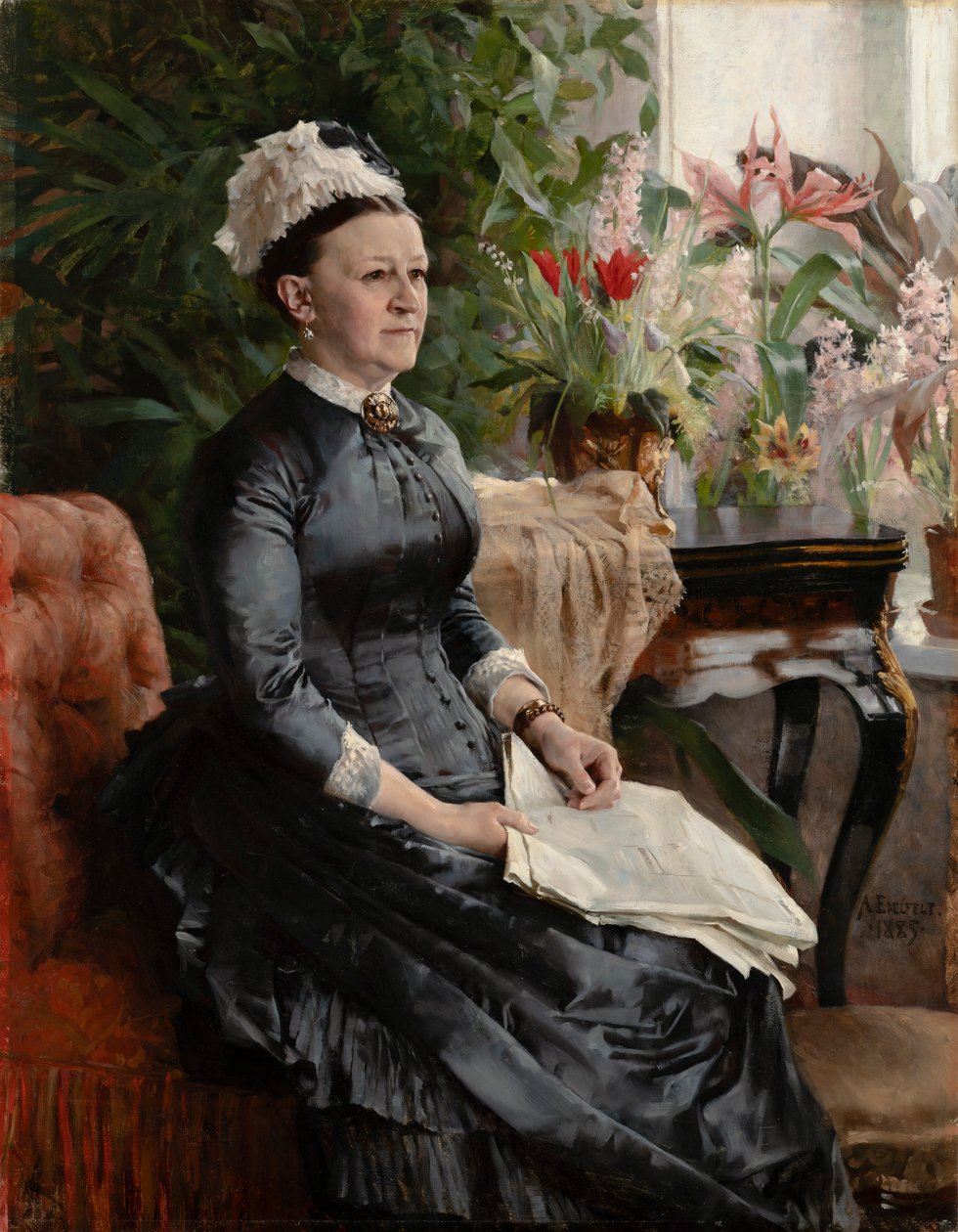 Portret pani Anny Sinebrychoff autorstwa Albert Edelfelt