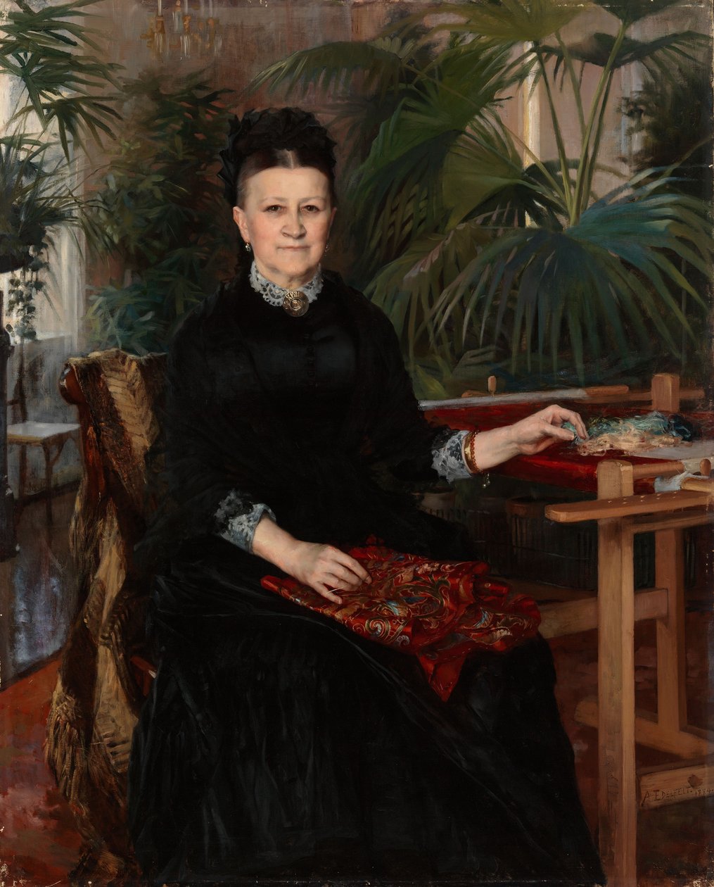 Portret pani Anny Sinebrychoff autorstwa Albert Edelfelt