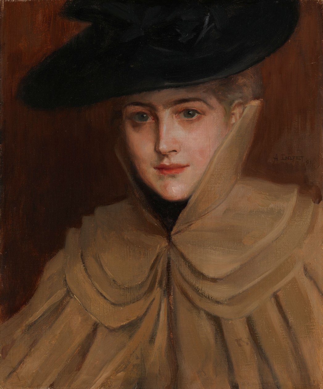 Portret młodej kobiety autorstwa Albert Edelfelt