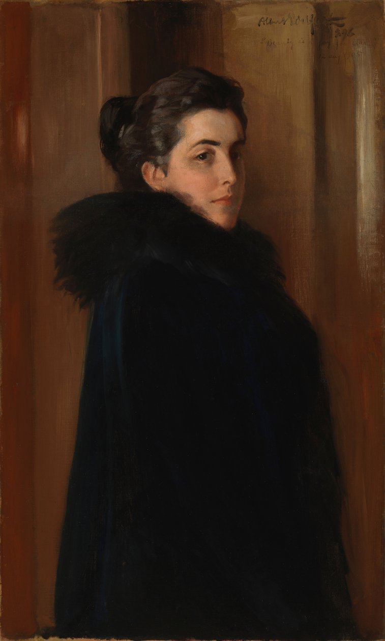 Portret żony artysty, Ellan Edelfelt autorstwa Albert Edelfelt