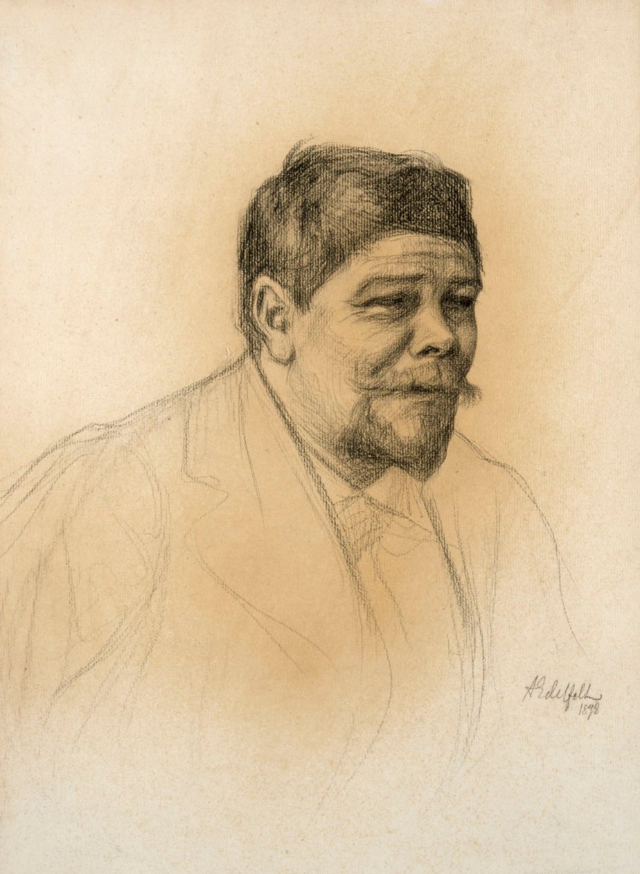 Portret rzeźbiarza Roberta Stigella autorstwa Albert Edelfelt