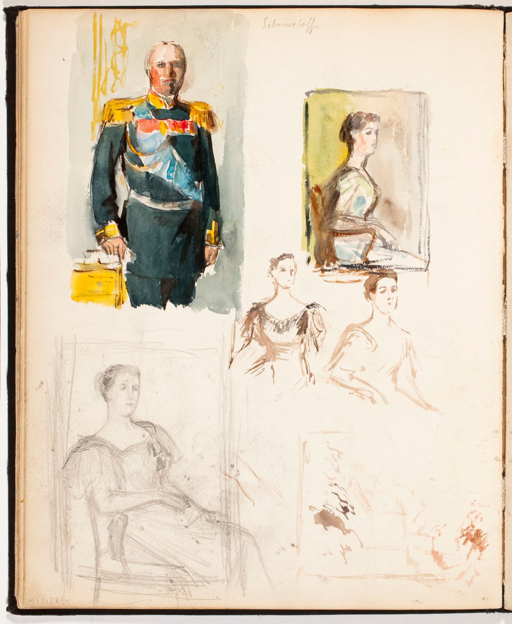 Szkice portretowe autorstwa Albert Edelfelt